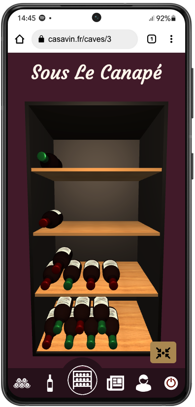 visualisation 3D de la cave